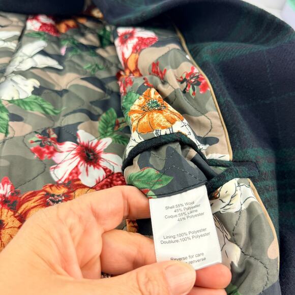 PAISLEY & GRAY XL WOOL TARTAN PLAID NAVY GREEN DOUBLE BREASTED LONG Men OVERCOAT - Picture 7 of 14